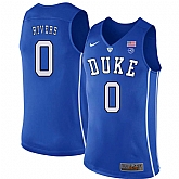 Duke Blue Devils 0 Austin Rivers Blue Nike College Basketball Jersey Dzhi,baseball caps,new era cap wholesale,wholesale hats